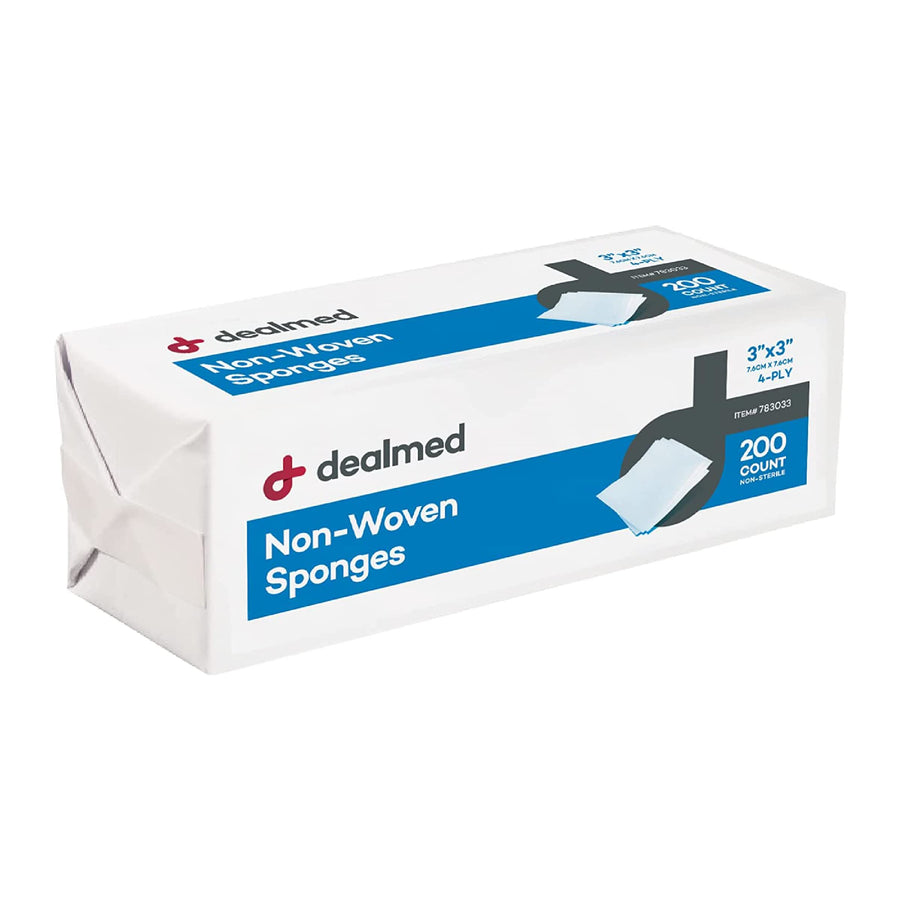 Dealmed Non-Sterile Non Woven Sponges 4 x 4 4 Ply 200 C