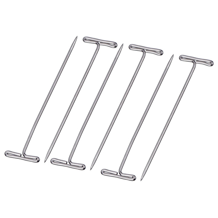 Mudder 100 Pack Wig T-Pins 2 Inch with Plastic Box, Sil