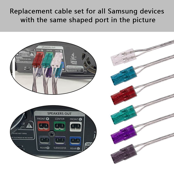 Speaker Wires Cable for Samsung HT-BD1250 HT-EM45 HT-H5