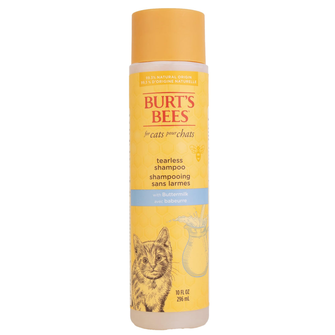 Burt&#39;s Bees for Pets Tearless Kitten Shampoo with Buttermilk, 99.3% Natural Origin Formulas, Pet Shampoo for Cats, Gentle Cat Shampoo, Cat Shampoo for Itchy Skin, 10 oz