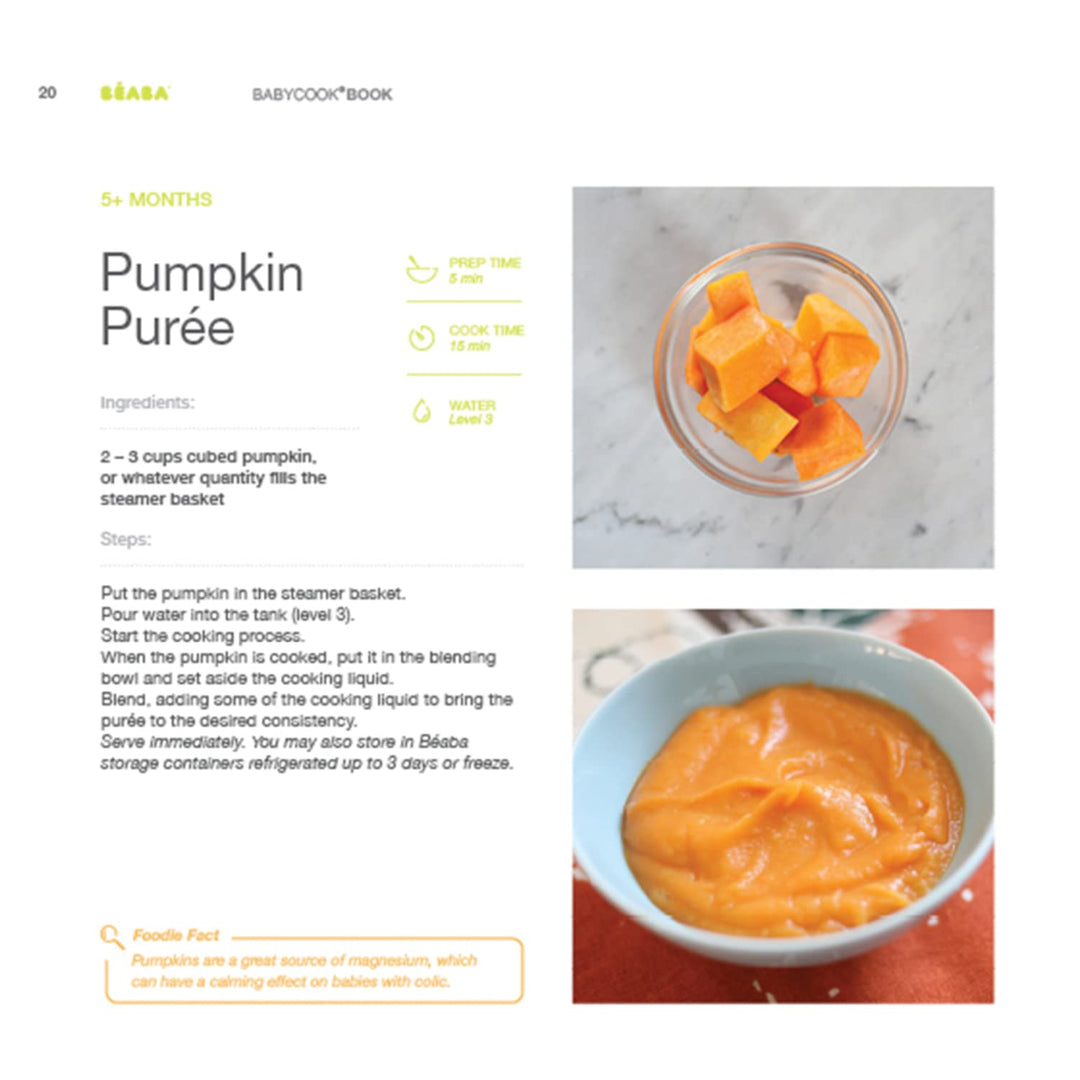 BEABA Babycook Baby Food Maker Book, Recipe Book, Baby Cook Book, Baby Feeding Purees, 80 Recipes for Baby Food, Toddler Food & The Rest of The Family
