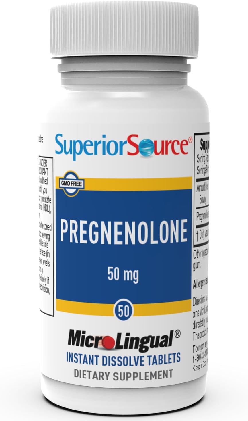 Superior Source Pregnenolone 50 mg - Brain Health Suppo