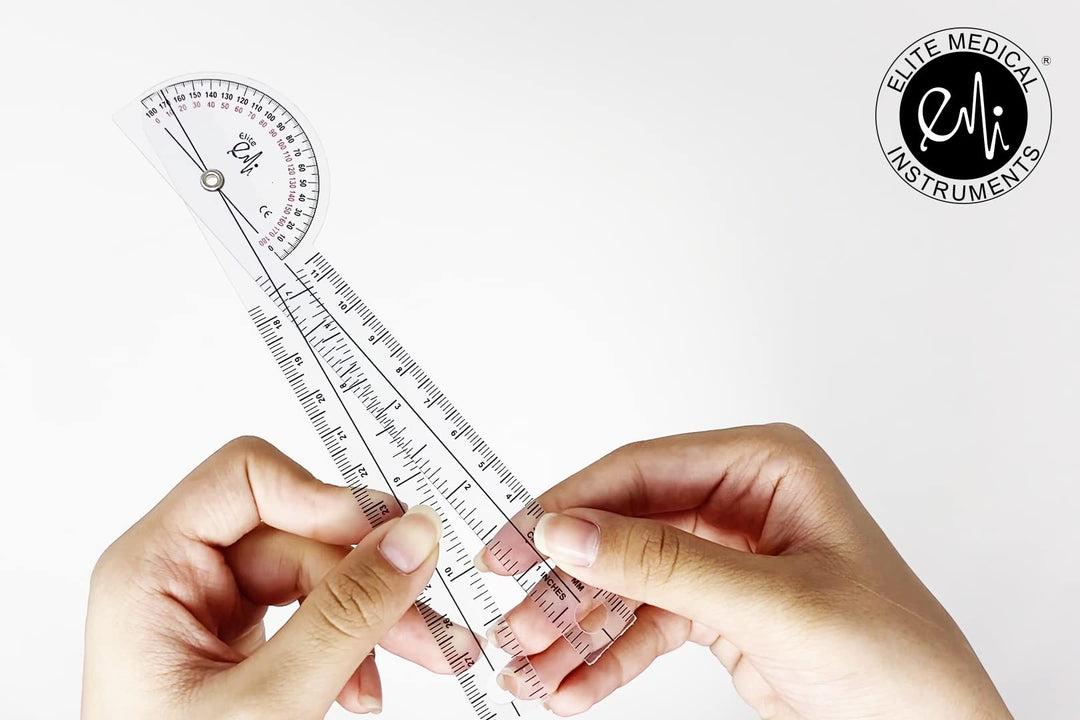 EMI Pocket 3 Piece Goniometer Set: Finger Goniometer, 6 Goniometer, 180 Degree 6 Goniometer EGM-430