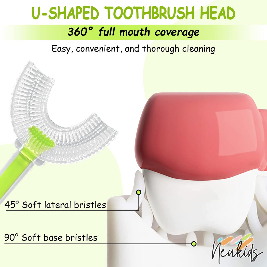 Kids U Shaped Toothbrush - 360 U-Shaped Toothbrush for 