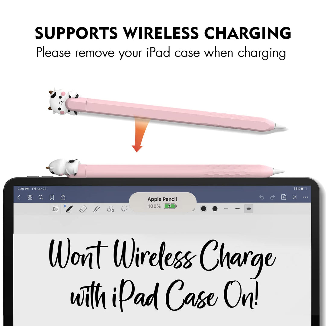 NIUTRENDZ Cute Cow Apple Pencil Case for Apple Pencil 2