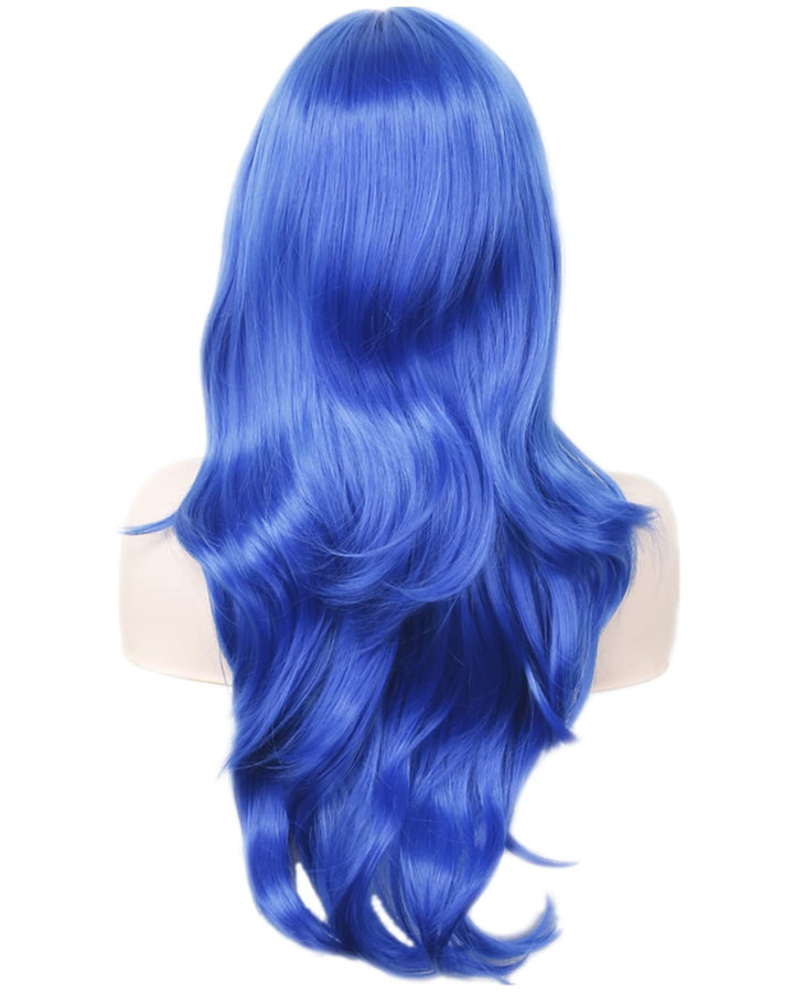 Wigs 28 Long Wavy Hair Heat Resistant Cosplay Wig for Women (Blue)