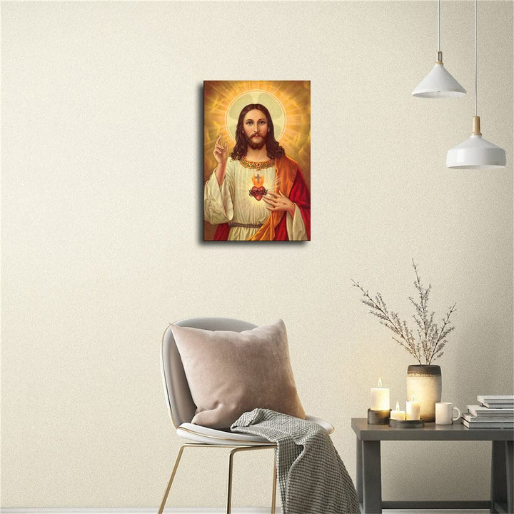 Sacred Heart of Jesus Christ Poster Picture Canvas Wall Art Print Home Room