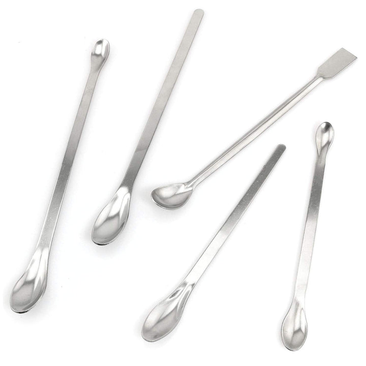 Longdex Reagent Spoon 5PCS 304 Stainless Steel Micro Scoop Lab Sampling Spoon Lab Spatulas Scoop