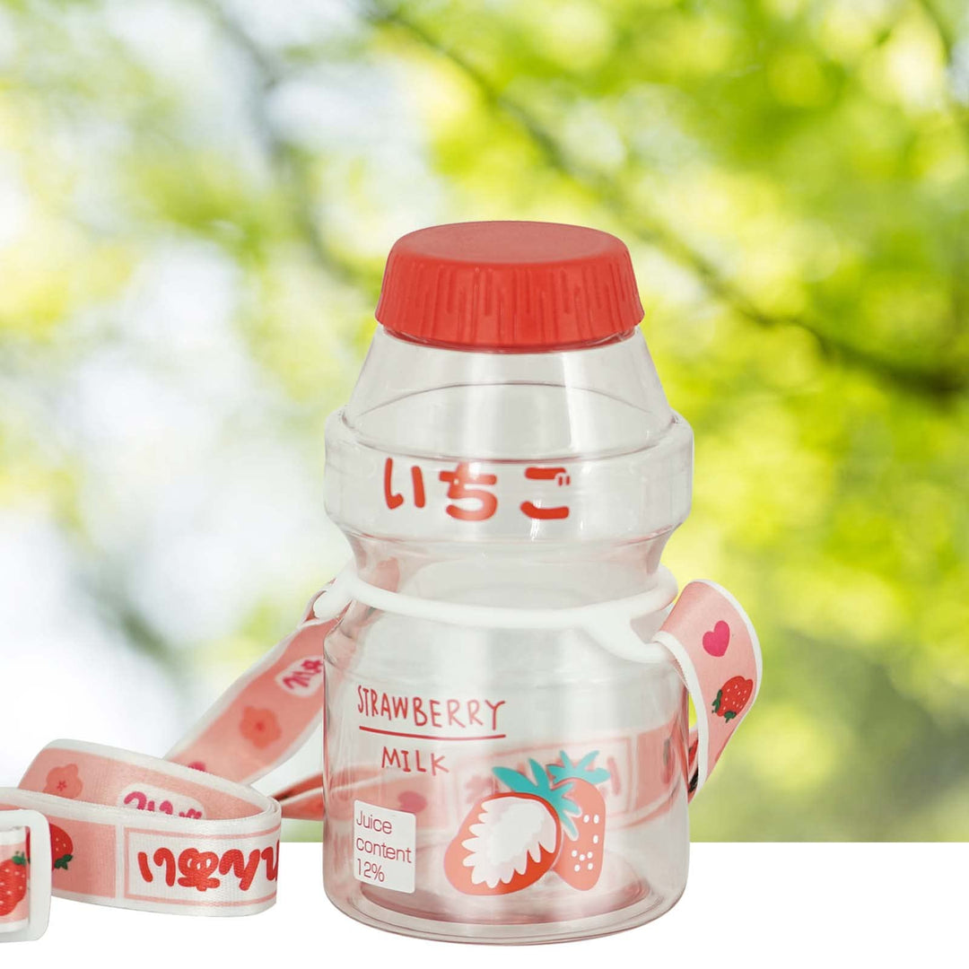 Kawaii Water Bottle For Kids, 16oz Cute Water Bottle For Girls With Strap ,Reusable Leakproof Water Jug For School&amp;Office&amp;Travel&amp;Gift