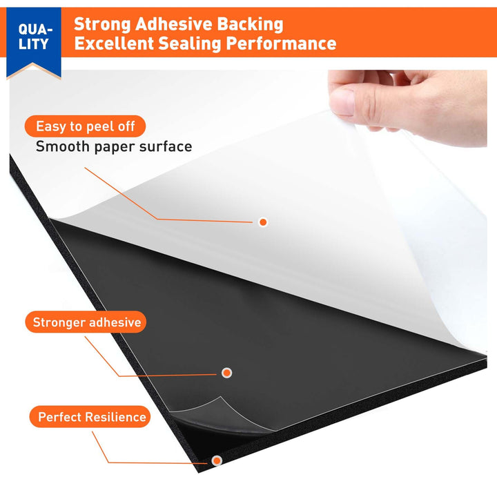 MAGZO 5Pcs Adhesive Foam Padding 1/8 in Thick X 12 in X