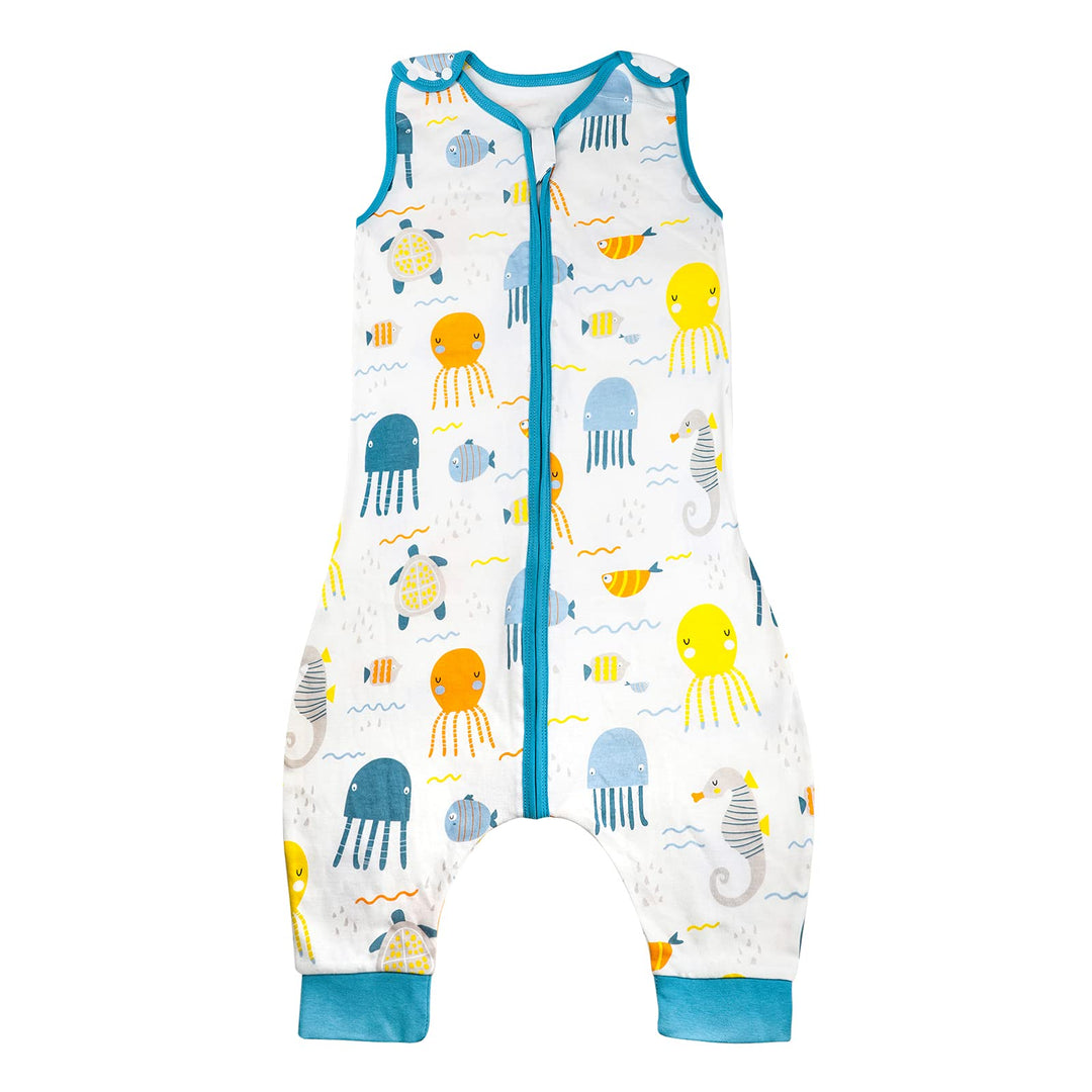 Sleep Sack with Feet, Baby Sleeping Bag Sleeveless, Wearable Blanket Baby with Legs, Cotton Toddler Sleep Sack, 12Months - 7T