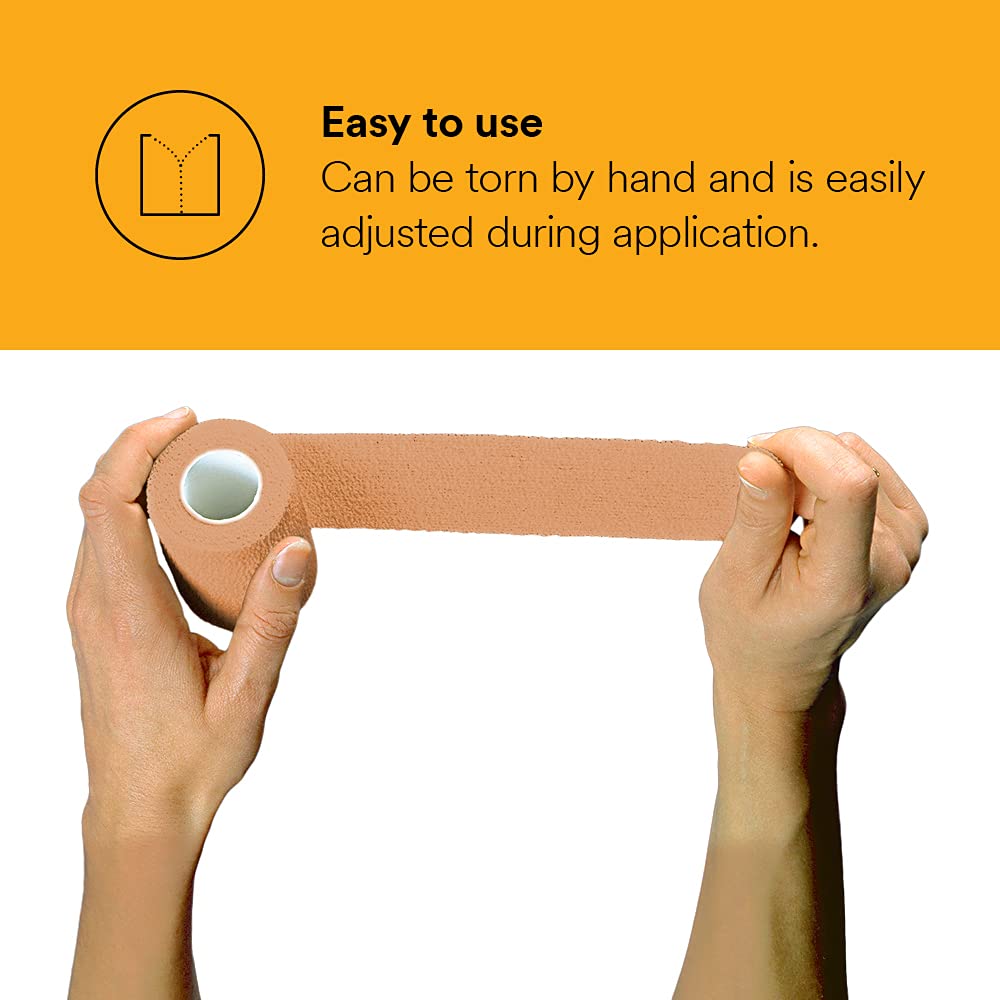 3M™ Coban™ NL Non-Latex Self-Adherent Wrap with Hand Tear, non-sterile, 6 in x 2 yd, 12 rolls/case, Individually packaged single-use length roll