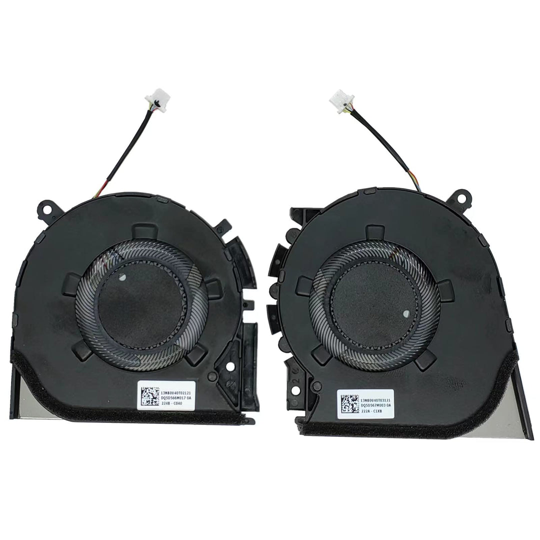 Replacement New Laptop CPU and GPU Cooling Fan for Asus Vivobook Pro M3401Q M3400Q K3400P M3400QA M7400Q M7400QE X7400P X7400PC Series DFS5K12605384G FN2H DFS5K12114262G FN2J DC5V 0.5A Fan