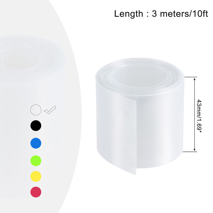 MECCANIXITY Battery Wrap PVC Heat Shrink Tubing 43mm Fl