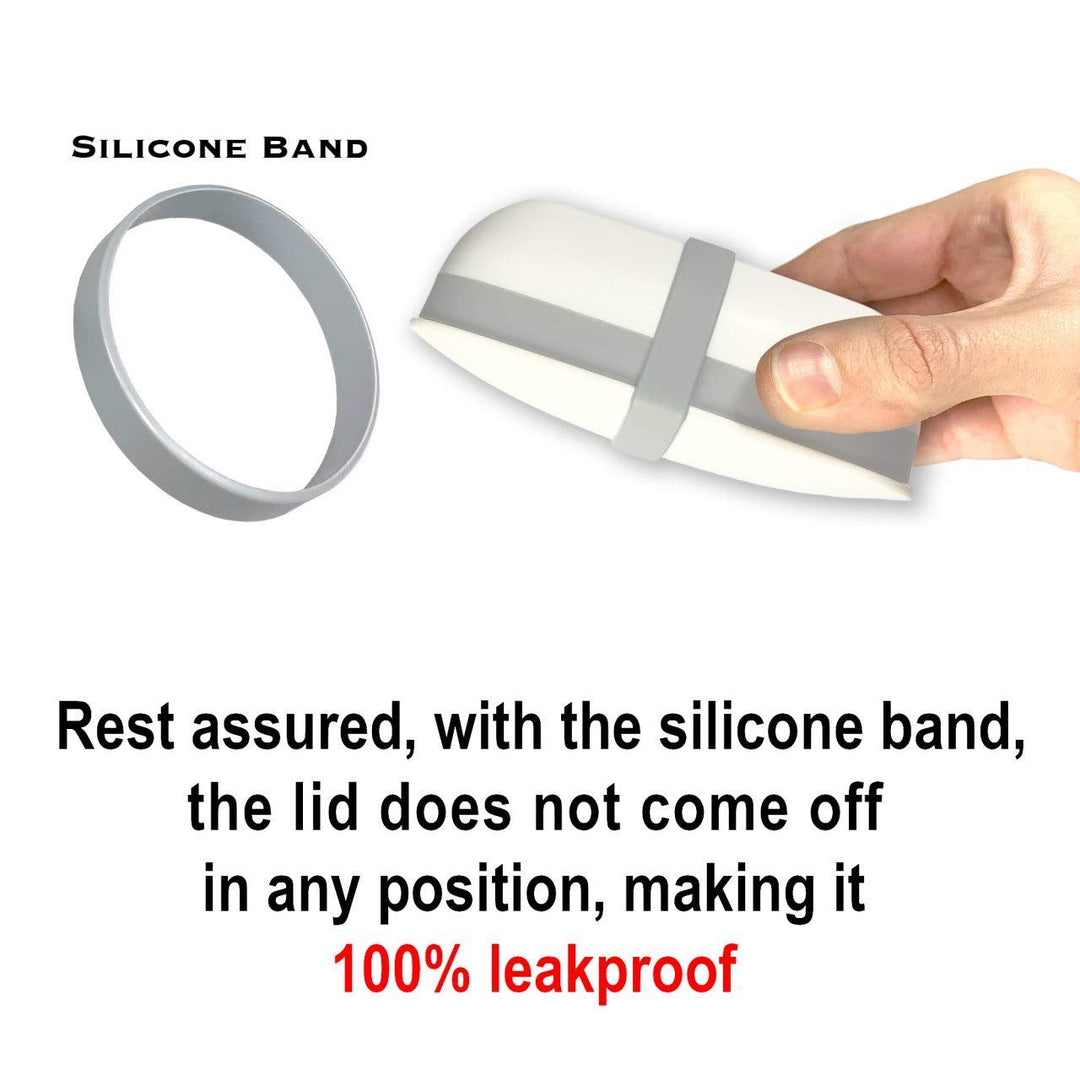 2Pcs Travel Soap Box,soap Bar Holder Dish Container Case with Sponge saver&amp;Silicone Band,Strong Sealing,Leak Proof,Portable,Best for Bathroom,Gym,School,Camping,Hiking,Vacation/White Pack of 2