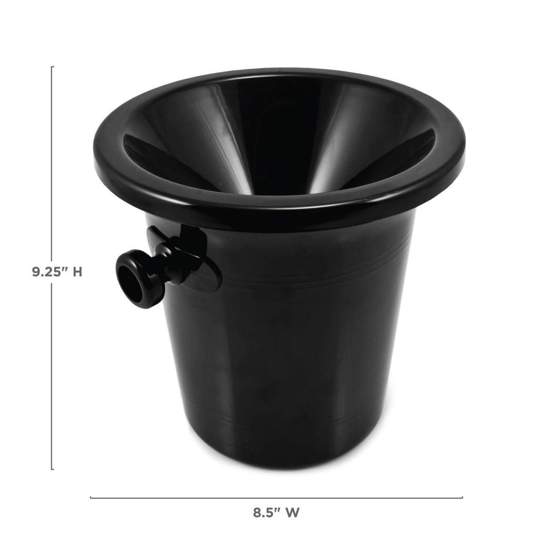True Spittoon Wine Tasting Dump Bucket with Removable Lid, Made of Plastic Lighter than Stainless Steel for Cocktails Whiskey Tobacco, Holds 64 oz