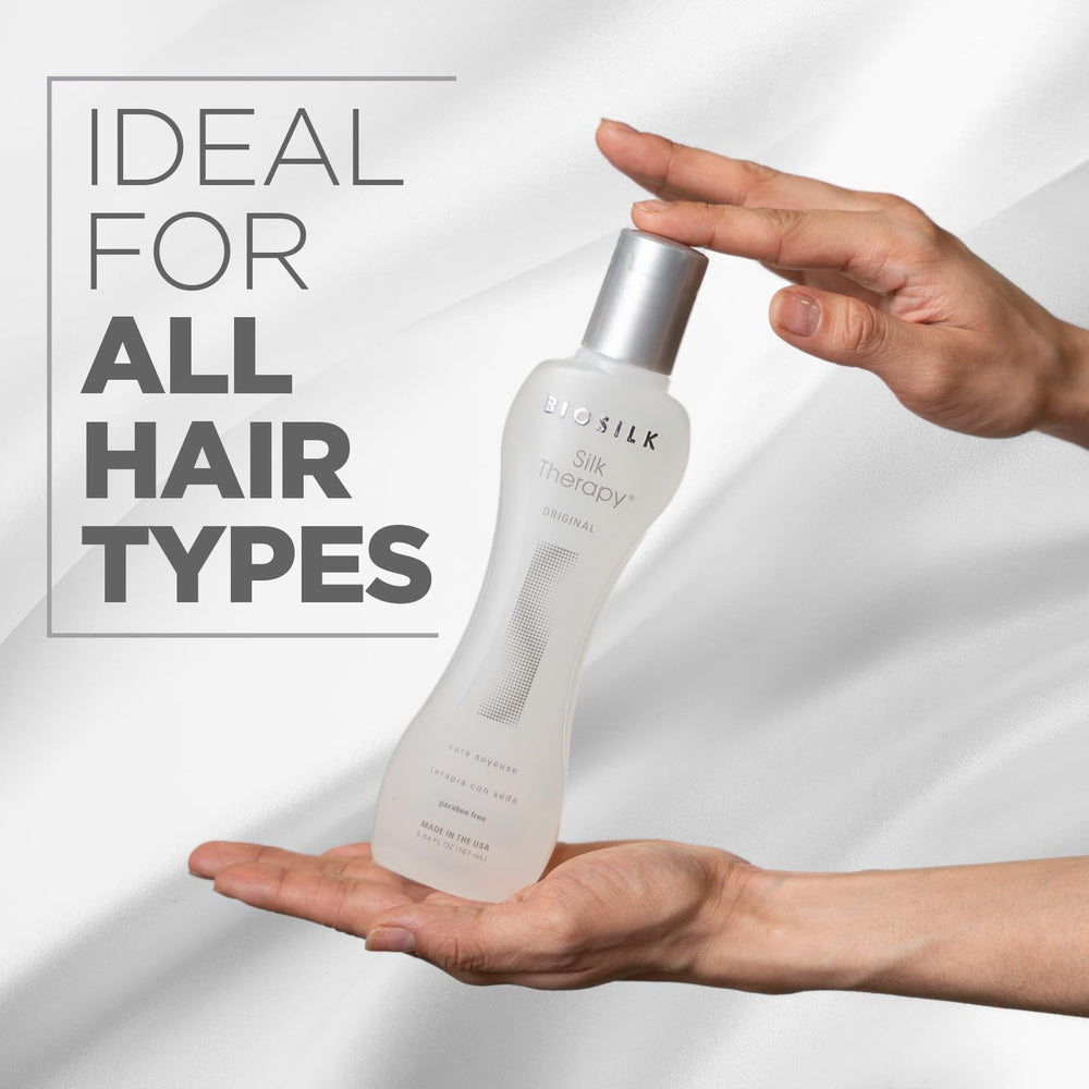 Silk Therapy Original, Reconstructing Treatment For Adding Shine & Helping Prevent Split Ends, Sulfate, Paraben, & Cruelty-Free, 5.64 Oz