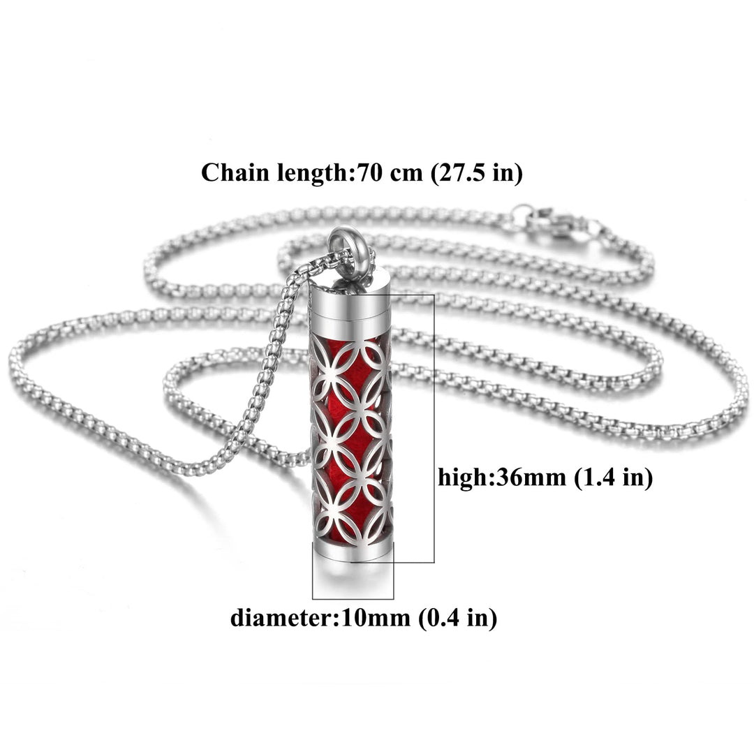 Essential Oil Necklace for Women, Aromatherapy Pendant 