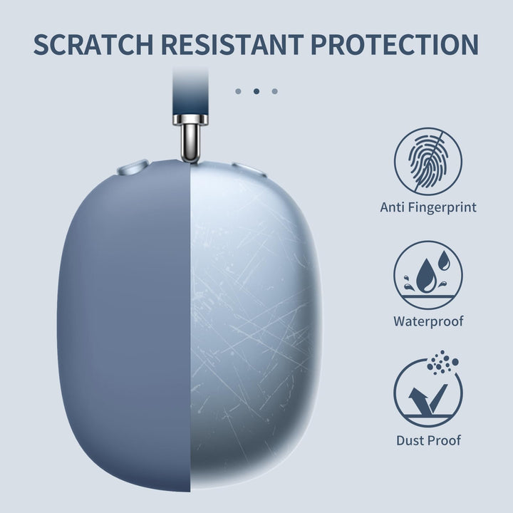 Silicone Case Cover for AirPods Max Headphones, Anti-Scratch Ear Cups Cover and Headband Cover for AirPods Max, Accessories Skin Protector for AirPods Max (Dark Blue)