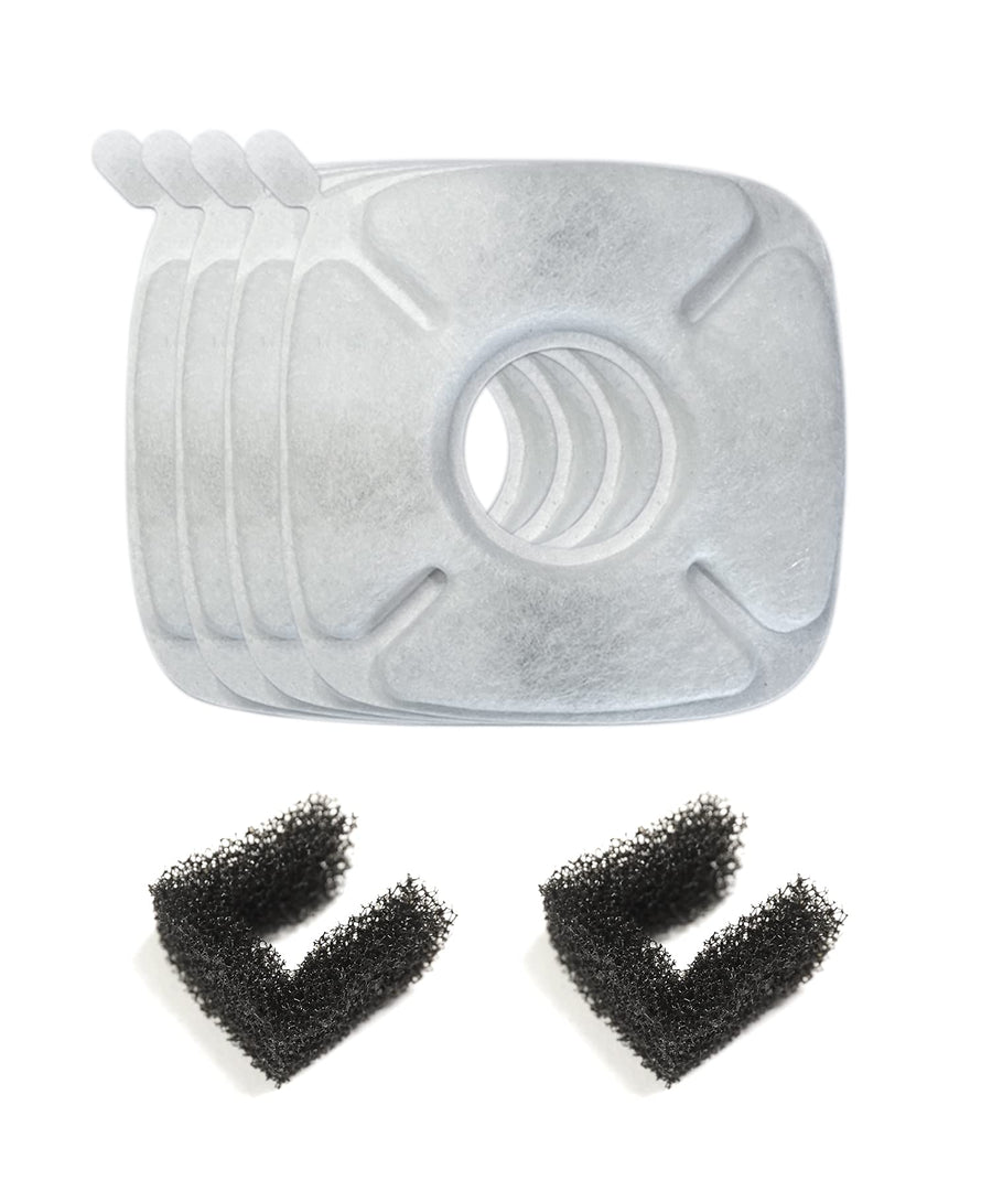 4 Pack Replacement Filters & 2 Pack Replacement Pre-Filter Sponges for 135oz/4L Automatic Dog Water Bowl Dispenser Cat Water Fountain (VC1460)