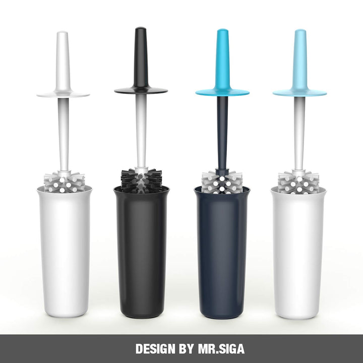 MR.SIGA Toilet Bowl Brush and Holder for Bathroom, Blac