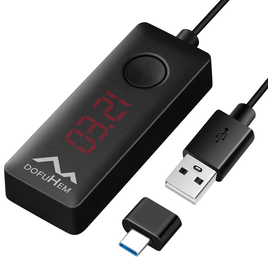 Mouse Jiggler New Mouse Mover Simulator with 3 Modes for Computer Laptop,USB Port with Type-C Adapter,Driver-Free with ON/Off Switch and Display, Undetectable,Avoid Sleep Mode, Plug and Play