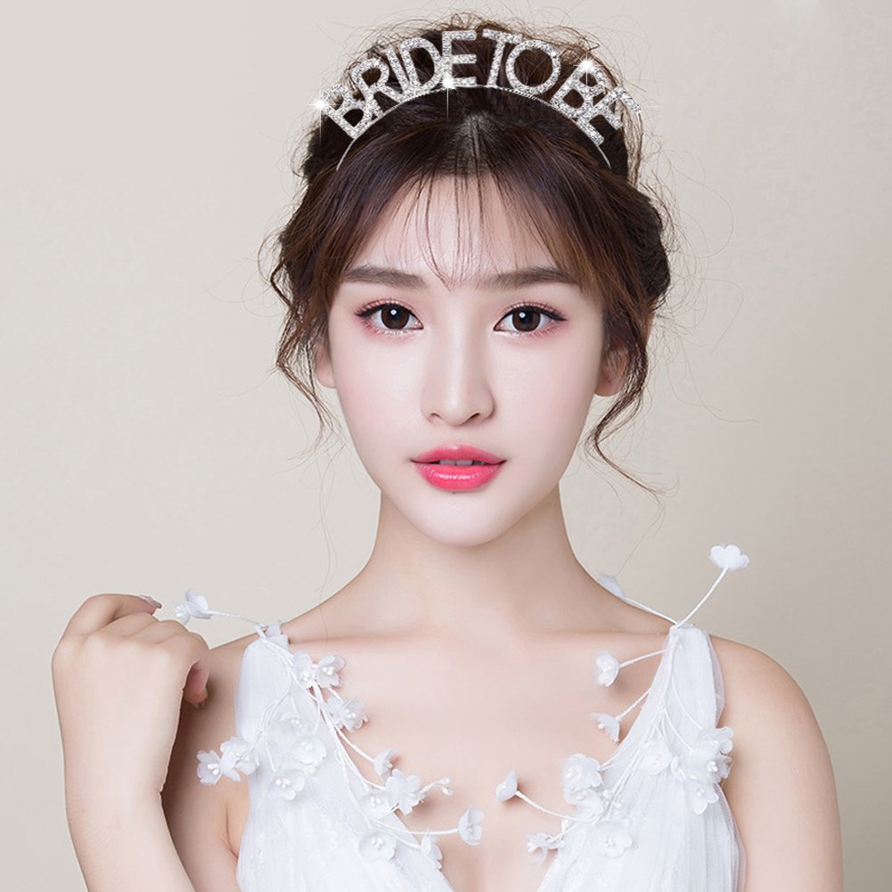 Bride To Be: Daxi Bachelorette Party Decorations Bridal Accessories Bride To Be Tiara Bridal Shower Headband Wedding Decor