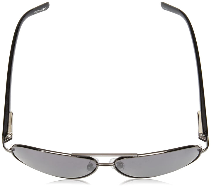 Foster Grant Men's Command Aviator Reading Glasses, Gunmetal/Transparent, 61 mm, +2.00