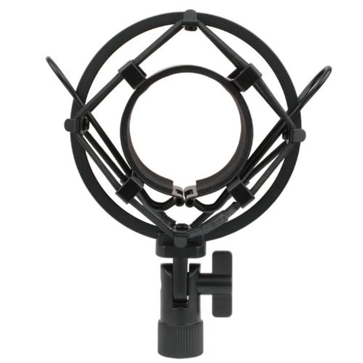 TH106 Black Spider Universal Microphone Shock Mount Holder Adapter Clamp Clip 48-51MM Large Diameter Studio Condenser Mic Anti-Vibration Mic Holder for AT2020 AT2500