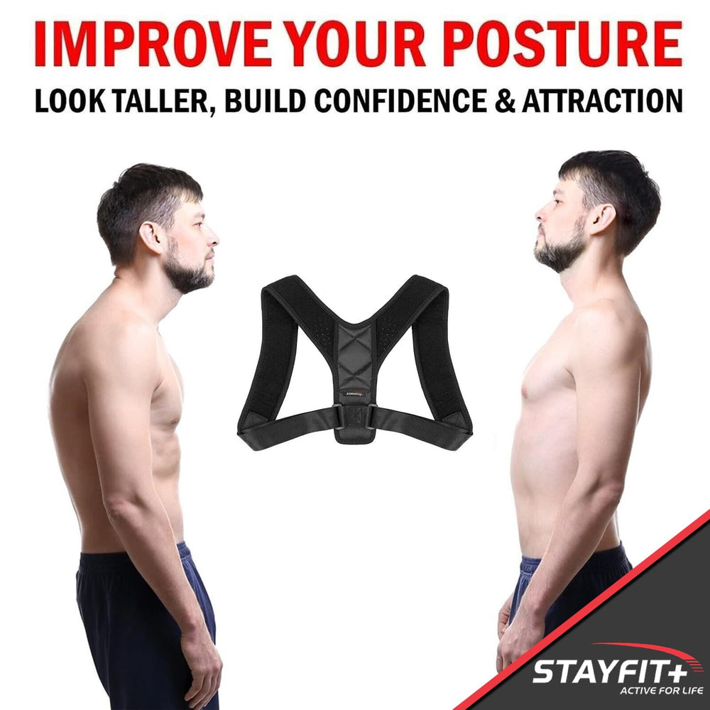 Stayfit Posture Corrector Unisex Back Brace, Adjustable