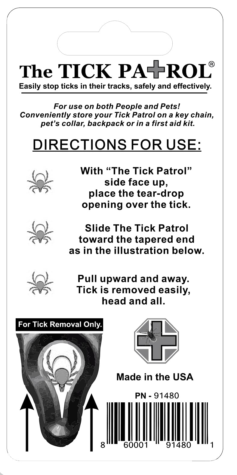 Tick Remover - for People & Pets - Stop Ticks in Their Tracks! (Assorted Colors)