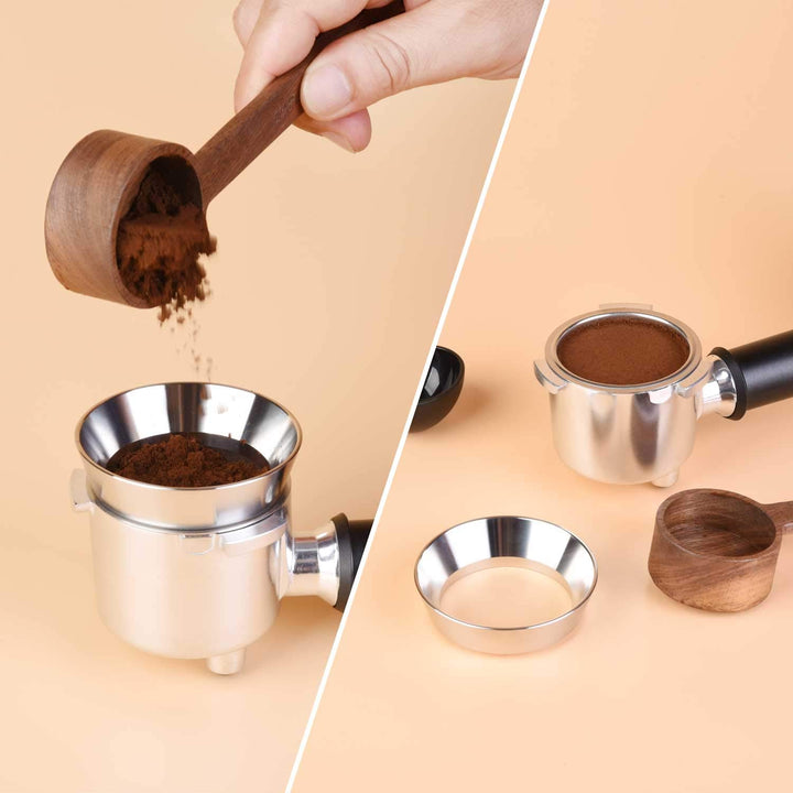 51mm Espresso Dosing Funnel, Stainless Steel Coffee Dosing Ring Compatible with 51mm Portafilter (51mm)