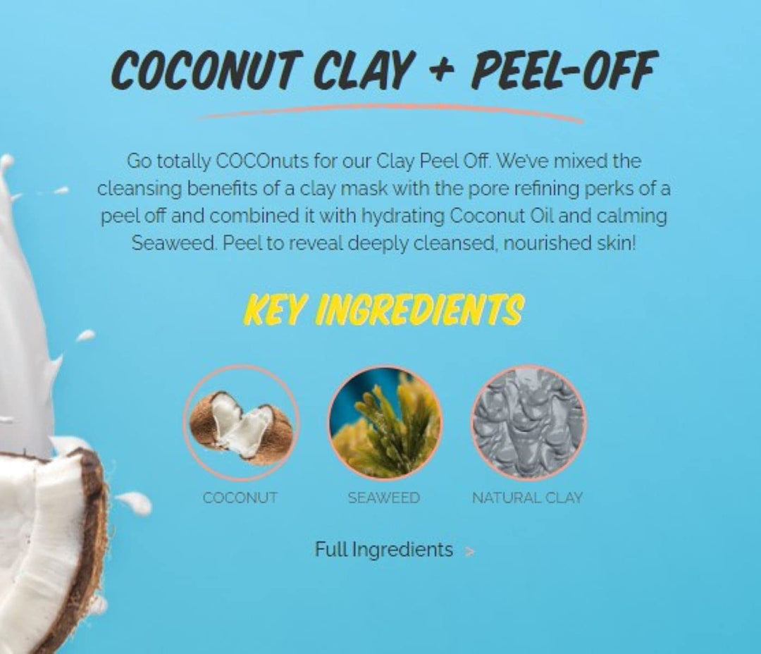 7Th Heaven Coconut Cream Mask, Face Mask with Coconut Oil, Shea Butter and Cocoa Butter, Helps to Deep Moisturize your Skin, Hydrating Mask, Normal or Dry Skin, 0.5 Fl Oz, Sachet (Packaging May Vary)