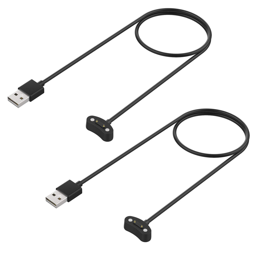 Compatible with TicWatch Pro 5/TicWatch Pro 3 Charger/TicWatch Pro 3 LTE Charger,[2 Pcs] 3.3 Ft Magnetic Charging Dock,USB Charging Cable Clip Cradle,Replacement Charger Power Cable Cord, Black