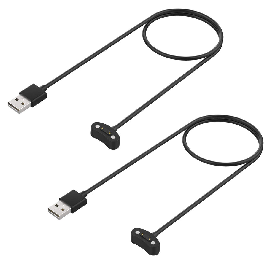 Compatible with TicWatch Pro 5/TicWatch Pro 3 Charger/TicWatch Pro 3 LTE Charger,[2 Pcs] 3.3 Ft Magnetic Charging Dock,USB Charging Cable Clip Cradle,Replacement Charger Power Cable Cord, Black