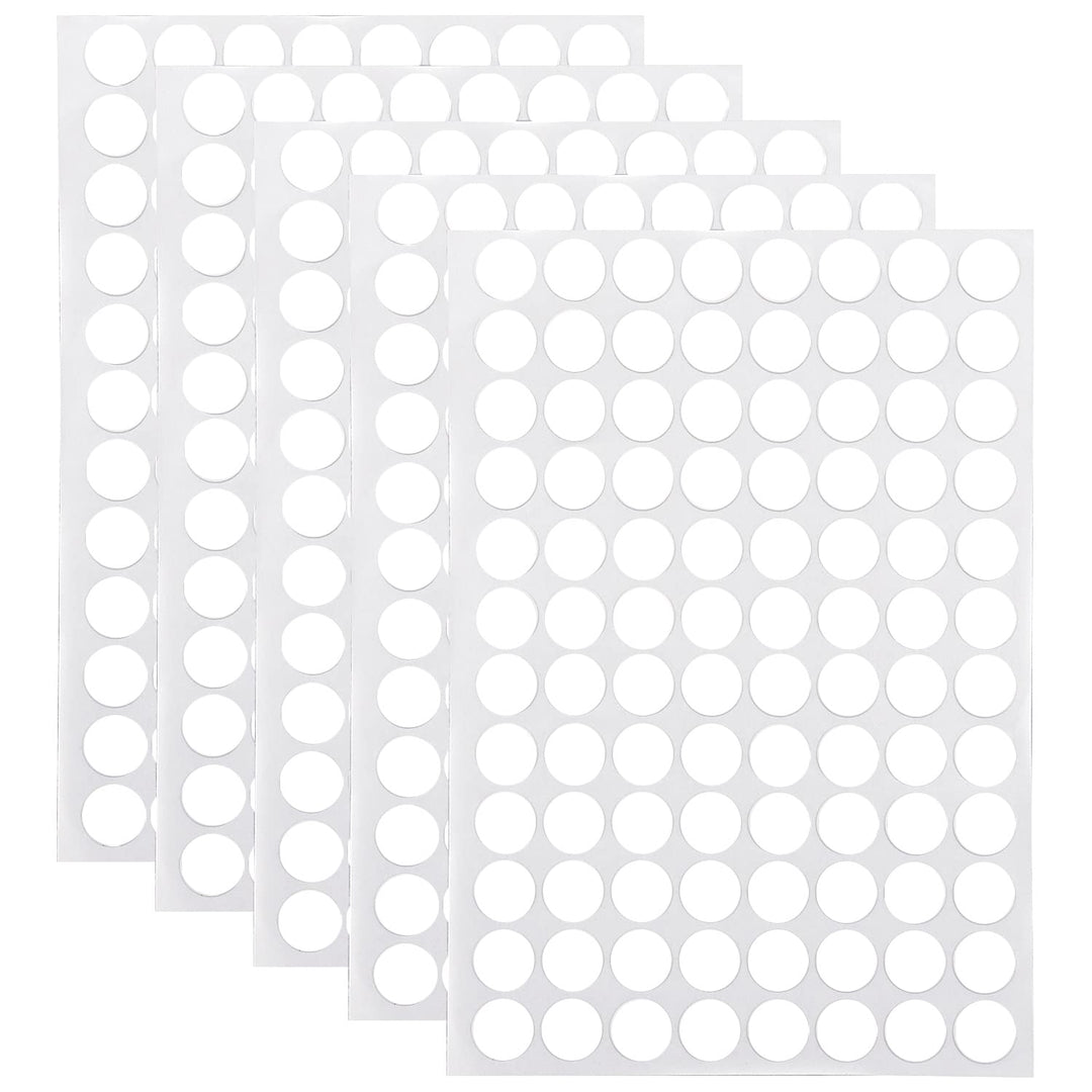 5 Sheets Self-Adhesive Screw Hole Stickers, 54 in 1 Sel