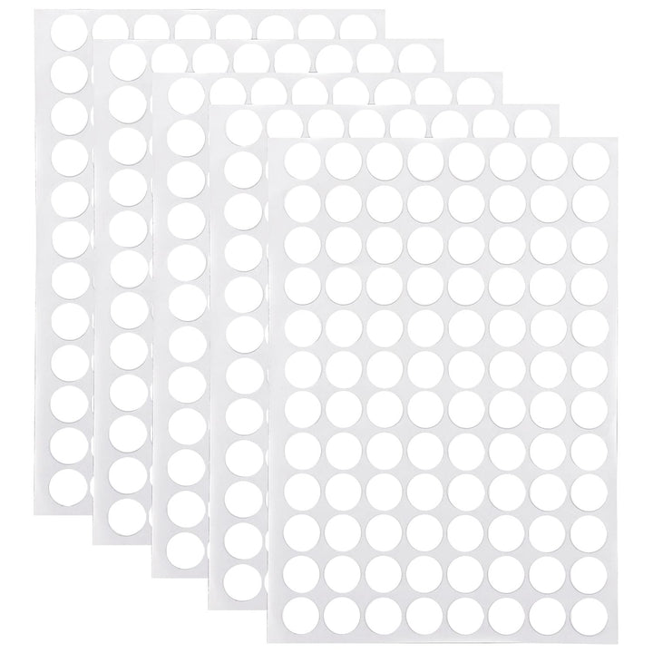 5 Sheets Self-Adhesive Screw Hole Stickers, 54 in 1 Sel
