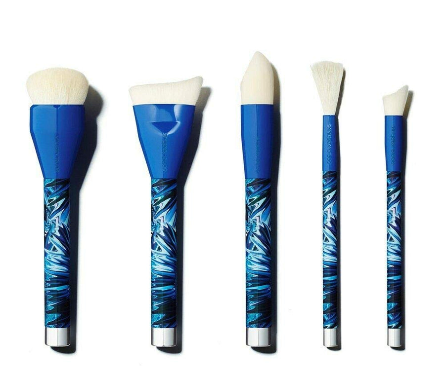 Limited Edition Air-Brushed Skin 5 Piece Brush Couture Set, Blue