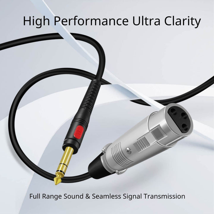 TNP 3 Pin XLR Female to 1/4 Inch Male TRS Microphone Ca