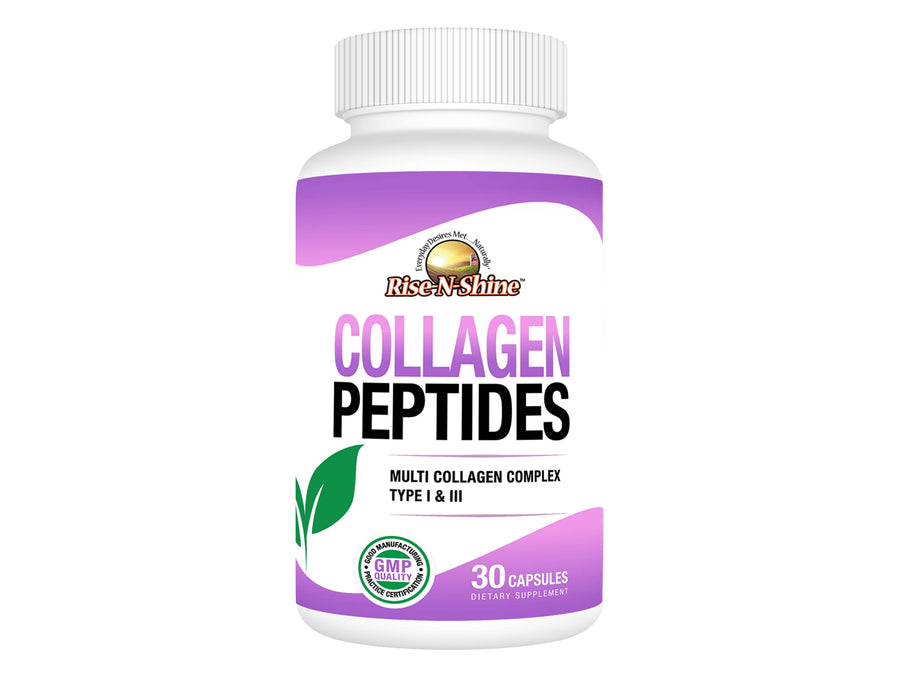 Hydrolyzed Collagen Type I & III - Collagen Peptides Complex Supplements for Hair, Skin, Nails, & Joints - 30 Capsules (30-Day Supply)
