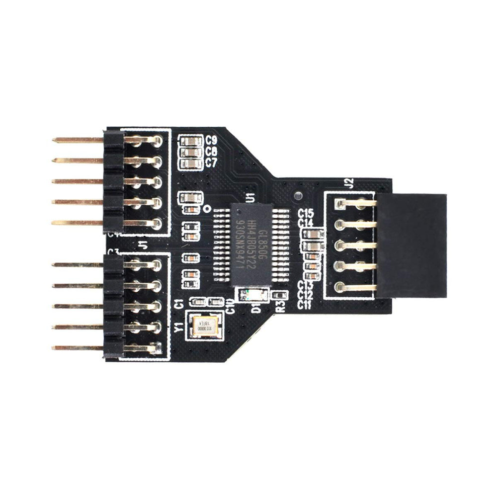 Motherboard 9pin USB 2.0 Header 1 to 2 Female Extension HUB Connector Adapter Port Multilier