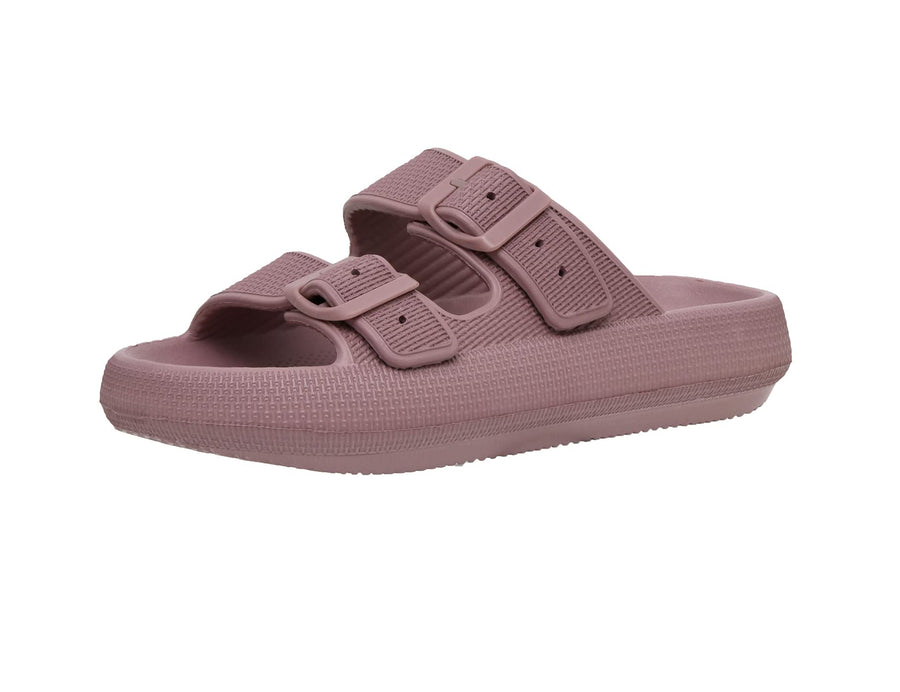 Women's Fame recovery cloud slide sandals sandals with +Comfort, Blush 7