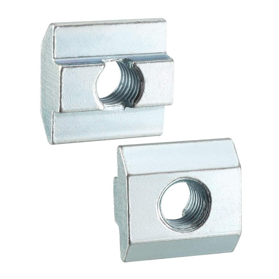 Slide in T-Nut, M8 Half Round Roll in Sliding Threaded for 4040 Series Aluminum Extrusions Profile, Pack of 15