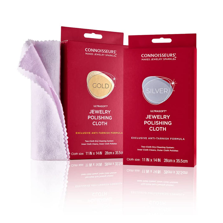 Ultrasoft Gold &amp; Silver Jewelry Polishing Cloths (Set of 2)