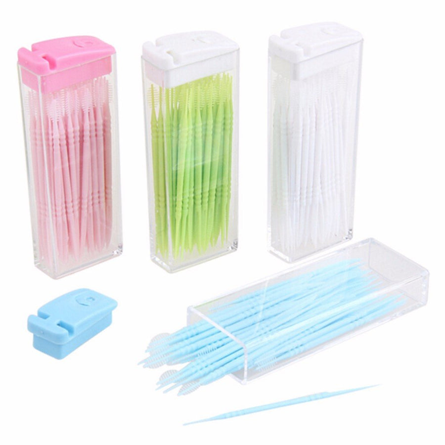 Coobbar 200pcs Double Head 50pcs/box Dental Floss Inter