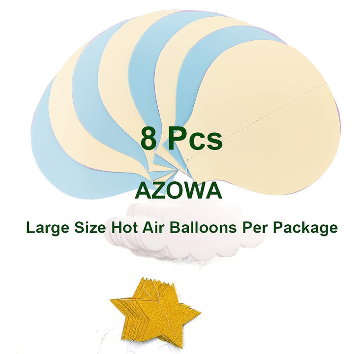 AZOWA Hot Air Balloon Decorations for Baby Shower (Past