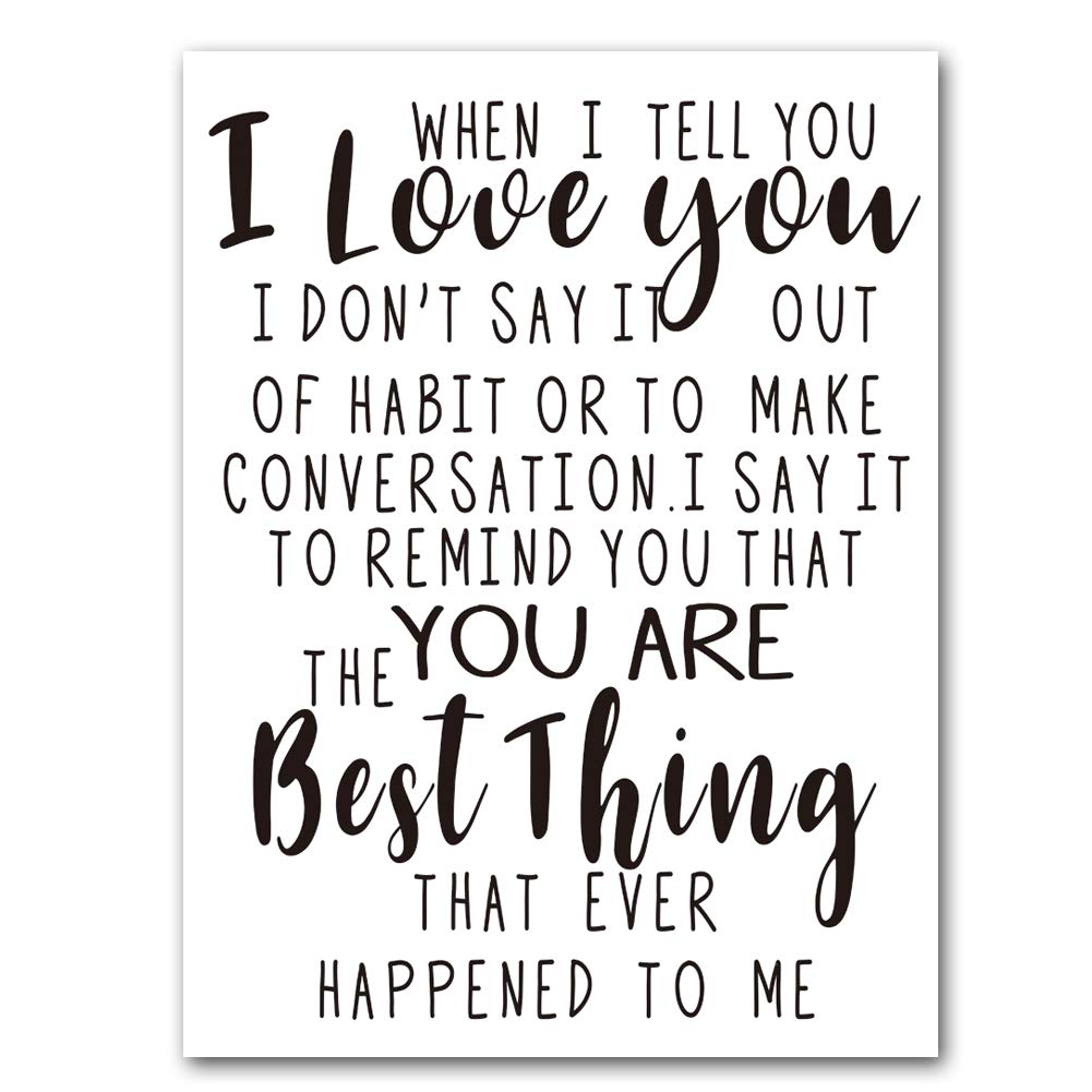 Unframed Family Romantic Art Painting Marriage Newlyweds Poster Inspirational Lettering Print,Set of 1(12 x16 ) Canvas Couple Bedroom Wall Art Decor,Great Lovers Gift for Girls