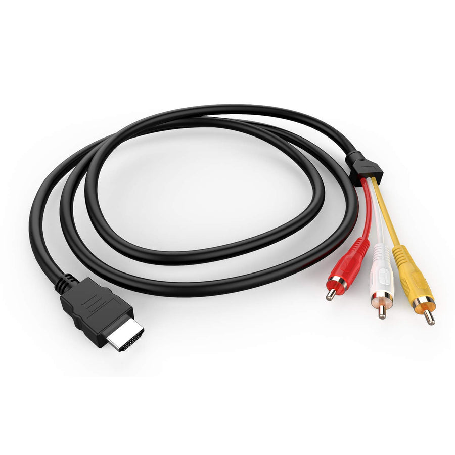 HDMI to RCA Cable, 1080P 5ft/1.5m HDMI Male to 3-RCA Vi
