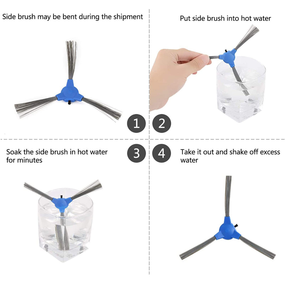 Replacement Parts Compatible with eufy RoboVac 11S RoboVac 30 RoboVac 30C RoboVac 15C RoboVac 12 RoboVac 35C RoboVac 15T Accessory, 19 Pack (10 Filters + 8 Side Brushes + 1 Rolling Brush)