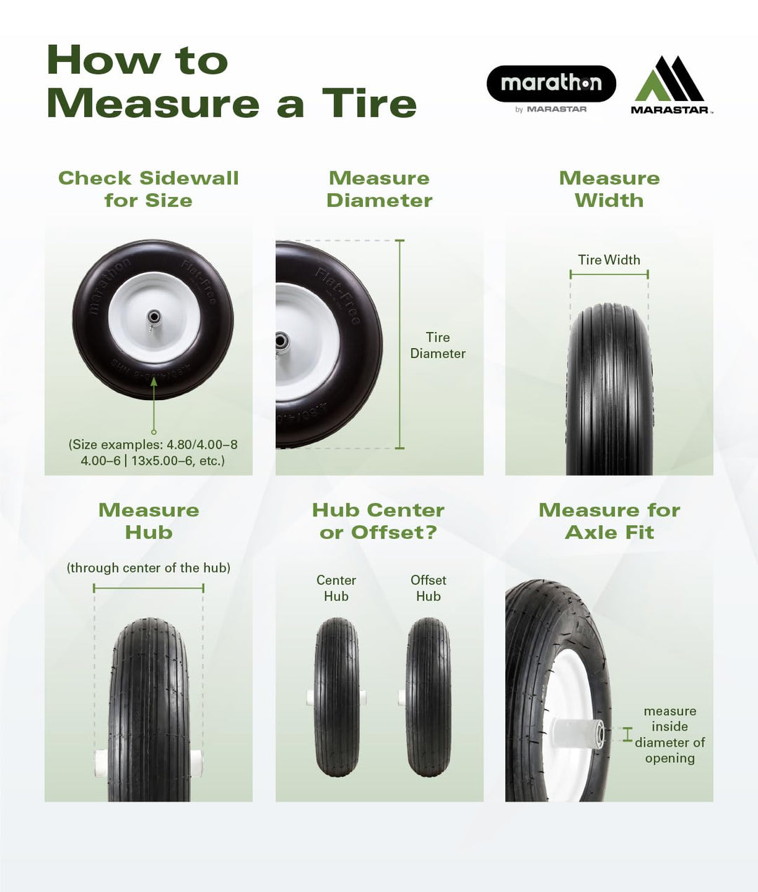 4.10/3.50-4 Pneumatic (Air Filled) Hand Truck / All Purpose Utility Tire on Wheel, 2.25 Offset Hub, 3/4 Bearings